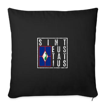 Sint Eustatius - Sofakissenbezug 45 x 45 cm - Schwarz - Vorne