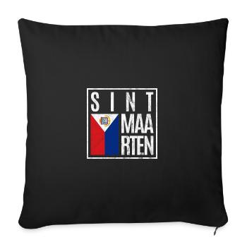 Sint Maarten - Sofa pillowcase 17,3'' x 17,3'' (45 x 45 cm) - black - Front