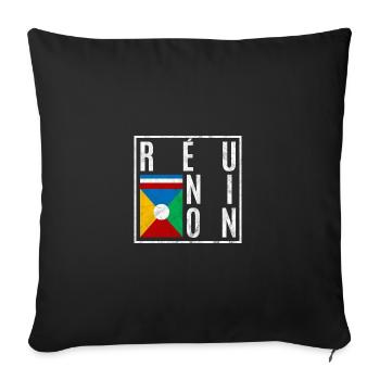 Réunion - Housse de coussin décorative 45 x 45 cm - noir - Devant
