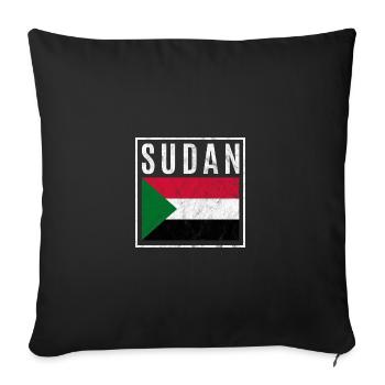 Sudan - Sofa pillowcase 17,3'' x 17,3'' (45 x 45 cm) - black - Front
