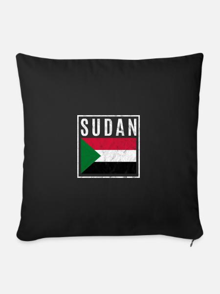 Sudan - Sofakissenbezug 45 x 45 cm - Schwarz