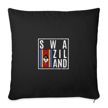 Swaziland - Housse de coussin décorative 45 x 45 cm - noir - Devant