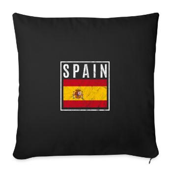 Spanien - Sofakissenbezug 45 x 45 cm - Schwarz - Vorne