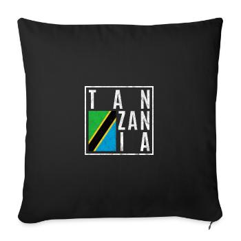 Tanzanie - Housse de coussin décorative 45 x 45 cm - noir - Devant