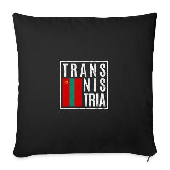 Transnistrie - Housse de coussin décorative 45 x 45 cm - noir - Devant
