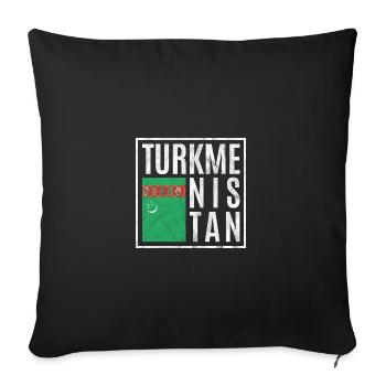 Turkmenistan - Sofa pillowcase 17,3'' x 17,3'' (45 x 45 cm) - black - Front