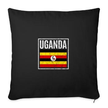 Uganda - Sofa pillowcase 17,3'' x 17,3'' (45 x 45 cm) - black - Front