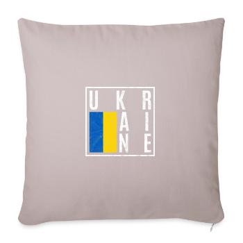Ukraine - Housse de coussin décorative 45 x 45 cm - taupe clair - Devant