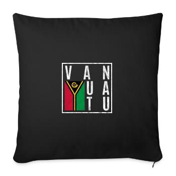 Vanuatu - Housse de coussin décorative 45 x 45 cm - noir - Devant