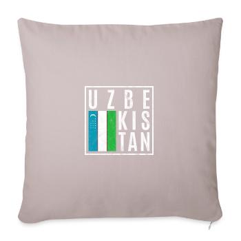 Ouzbékistan - Housse de coussin décorative 45 x 45 cm - taupe clair - Devant