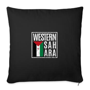 Western Sahara - Sofa pillowcase 17,3'' x 17,3'' (45 x 45 cm) - black - Front