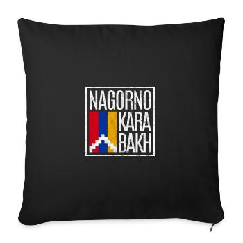 Artsakh - Housse de coussin décorative 45 x 45 cm - noir - Devant