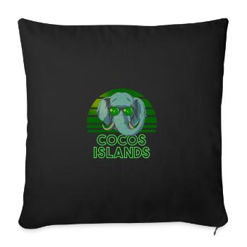 Îles Cocos - Housse de coussin décorative 45 x 45 cm - noir - Devant