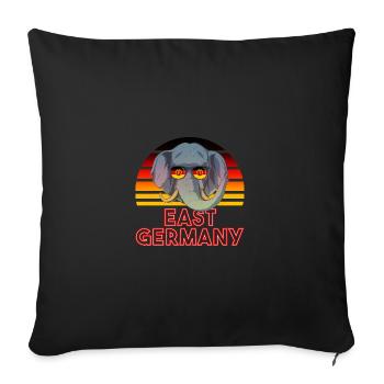 GDR - Sofa pillowcase 17,3'' x 17,3'' (45 x 45 cm) - black - Front