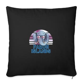 Faroe Islands - Sofa pillowcase 17,3'' x 17,3'' (45 x 45 cm) - black - Front