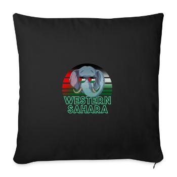 Western Sahara - Sofa pillowcase 17,3'' x 17,3'' (45 x 45 cm) - black - Front
