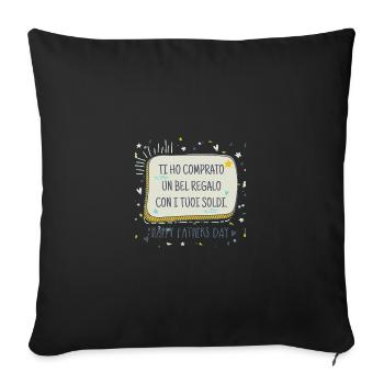 Offrez avec votre argent Papa - Housse de coussin décorative 45 x 45 cm - noir - Devant