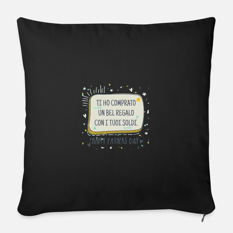 Schenken Sie mit Ihrem Geld Papa - Sofakissenbezug 45 x 45 cm - Schwarz