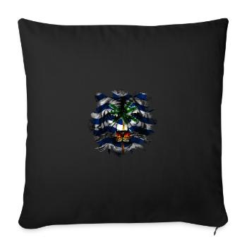 British Indian Ocean Territory - Sofa pillowcase 17,3'' x 17,3'' (45 x 45 cm) - black - Front