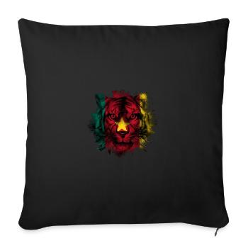 Cameroon - Sofa pillowcase 17,3'' x 17,3'' (45 x 45 cm) - black - Front