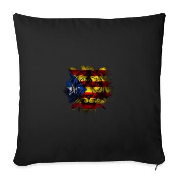 Catalonia - Sofa pillowcase 17,3'' x 17,3'' (45 x 45 cm) - black - Front