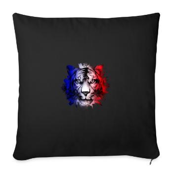 France - Housse de coussin décorative 45 x 45 cm - noir - Devant