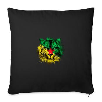 French Guiana - Sofa pillowcase 17,3'' x 17,3'' (45 x 45 cm) - black - Front