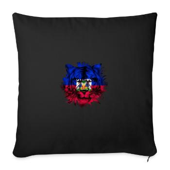 Haiti - Sofa pillowcase 17,3'' x 17,3'' (45 x 45 cm) - black - Front