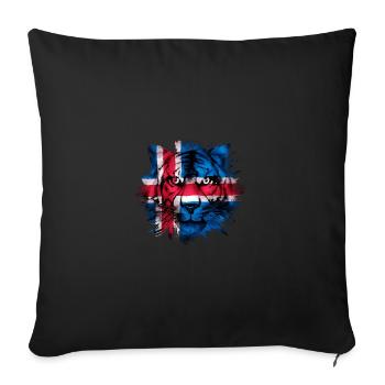 Islande - Housse de coussin décorative 45 x 45 cm - noir - Devant