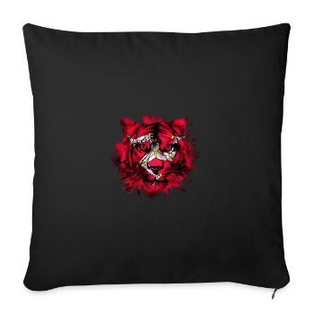 Isle Of Man - Sofa pillowcase 17,3'' x 17,3'' (45 x 45 cm) - black - Front