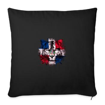 Dominikanische Republik - Sofakissenbezug 45 x 45 cm - Schwarz - Vorne