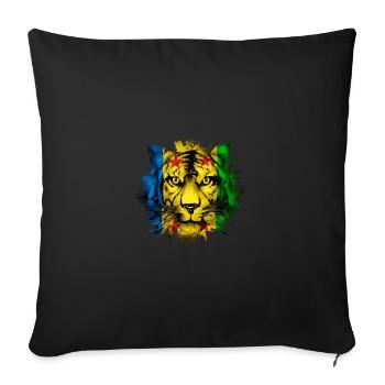 Ogonis - Housse de coussin décorative 45 x 45 cm - noir - Devant