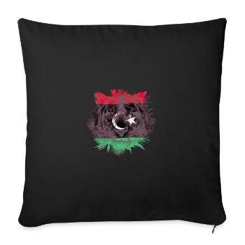 Libyen - Sofakissenbezug 45 x 45 cm - Schwarz - Vorne