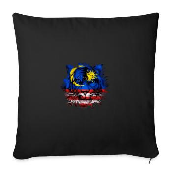 Malaysia - Sofa pillowcase 17,3'' x 17,3'' (45 x 45 cm) - black - Front