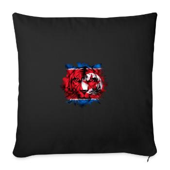 North Korea - Sofa pillowcase 17,3'' x 17,3'' (45 x 45 cm) - black - Front