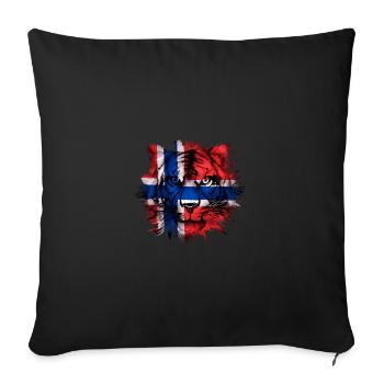 Norway - Sofa pillowcase 17,3'' x 17,3'' (45 x 45 cm) - black - Front