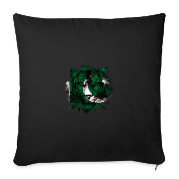 Pakistan - Housse de coussin décorative 45 x 45 cm - noir - Devant