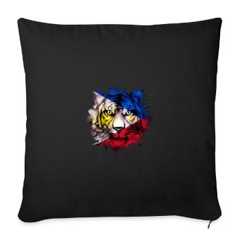 Philippines - Sofa pillowcase 17,3'' x 17,3'' (45 x 45 cm) - black - Front