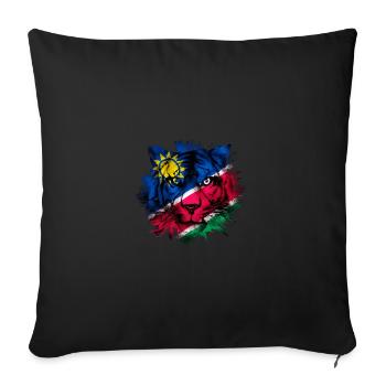Namibie - Housse de coussin décorative 45 x 45 cm - noir - Devant