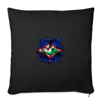 Sint Eustatius - Sofakissenbezug 45 x 45 cm - Schwarz - Vorne
