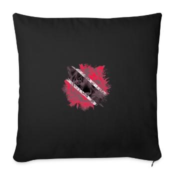 Trinidad and Tobago - Sofa pillowcase 17,3'' x 17,3'' (45 x 45 cm) - black - Front