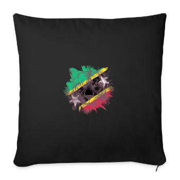 Saint Kitts and Nevis - Sofa pillowcase 17,3'' x 17,3'' (45 x 45 cm) - black - Front