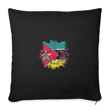 Myanmar - Sofa pillowcase 17,3'' x 17,3'' (45 x 45 cm) - black - Front