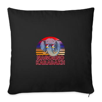 Haut-Karabakh - Housse de coussin décorative 45 x 45 cm - noir - Devant