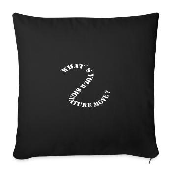 Quelle est votre signature Move White - Housse de coussin décorative 45 x 45 cm - noir - Devant