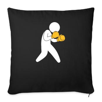 A Boxer Exercising In The Ring - Sofa pillowcase 17,3'' x 17,3'' (45 x 45 cm) - black - Front