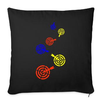 Darts Symbol - Sofa pillowcase 17,3'' x 17,3'' (45 x 45 cm) - black - Front