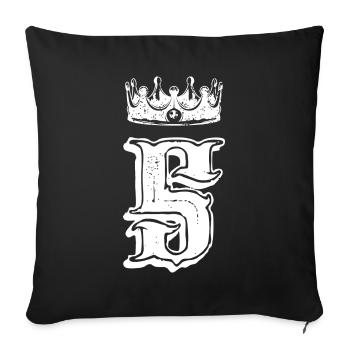 5 Number crown - Sofa pillowcase 17,3'' x 17,3'' (45 x 45 cm) - black - Front