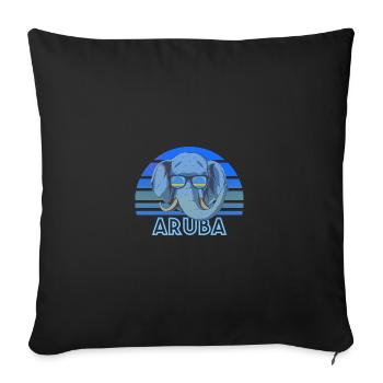 Aruba - Sofa pillowcase 17,3'' x 17,3'' (45 x 45 cm) - black - Front