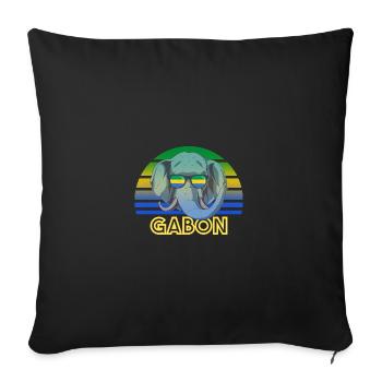 Gabon - Sofa pillowcase 17,3'' x 17,3'' (45 x 45 cm) - black - Front